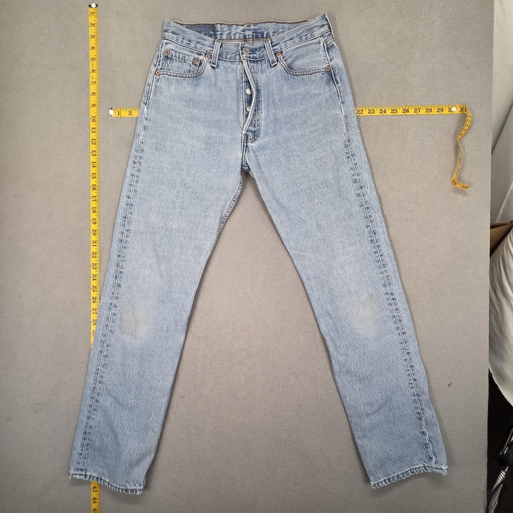 Vintage Levis 501 Jeans Womens Light Wash Button Fly USA 90s Fits 27x30